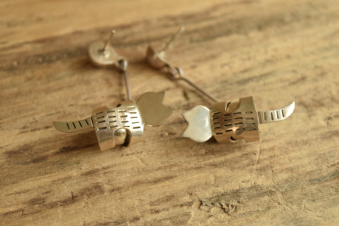 Kitty Cat Ball Drop Earrings